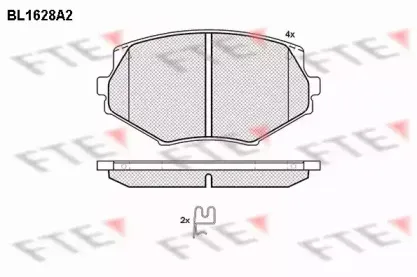 Комплект тормозных колодок, дисковый тормоз FTE купить