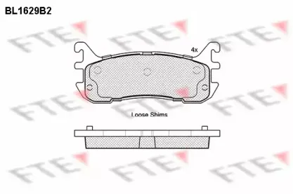 Комплект тормозных колодок, дисковый тормоз FTE купить