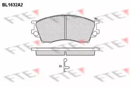 Комплект тормозных колодок, дисковый тормоз FTE купить