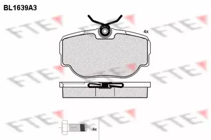 Комплект тормозных колодок, дисковый тормоз FTE купить