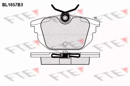 Комплект тормозных колодок, дисковый тормоз FTE купить