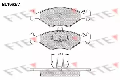 Комплект тормозных колодок, дисковый тормоз FTE купить
