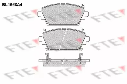 Комплект тормозных колодок, дисковый тормоз FTE купить