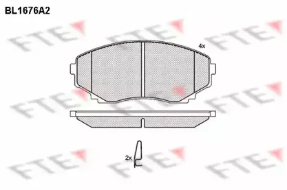 Комплект тормозных колодок, дисковый тормоз FTE купить