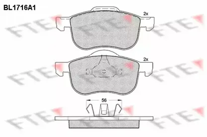Комплект тормозных колодок, дисковый тормоз FTE купить