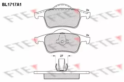 Комплект тормозных колодок, дисковый тормоз FTE купить