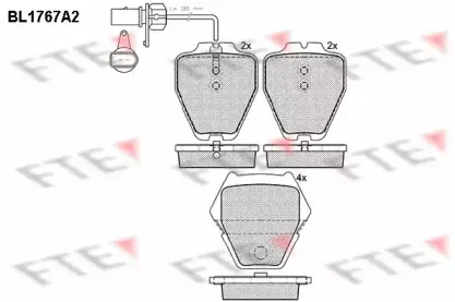 Комплект тормозных колодок, дисковый тормоз FTE купить