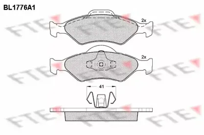 Комплект тормозных колодок, дисковый тормоз FTE купить