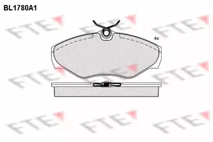 Комплект тормозных колодок, дисковый тормоз FTE купить