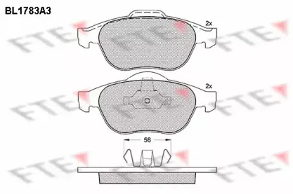 Комплект тормозных колодок, дисковый тормоз FTE купить