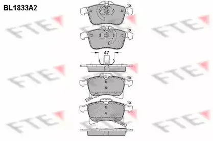 Комплект тормозных колодок, дисковый тормоз FTE купить
