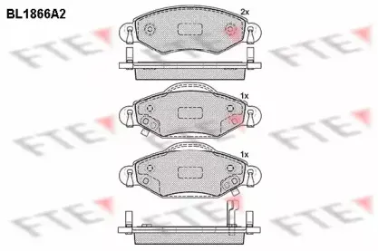 Комплект тормозных колодок, дисковый тормоз FTE купить