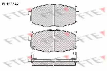 Комплект тормозных колодок, дисковый тормоз FTE купить