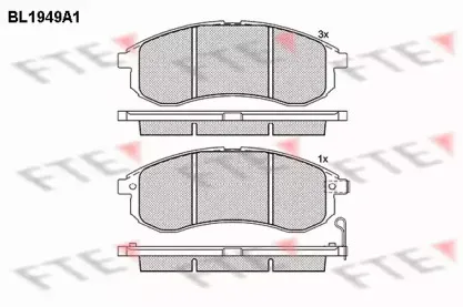Комплект тормозных колодок, дисковый тормоз FTE купить