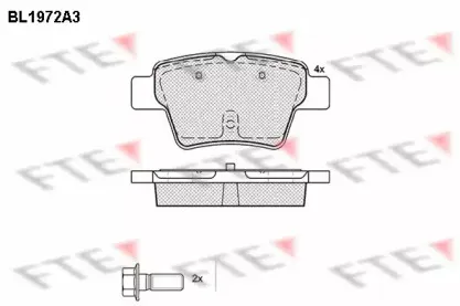 Комплект тормозных колодок, дисковый тормоз FTE купить