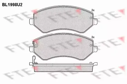 Комплект тормозных колодок, дисковый тормоз FTE купить