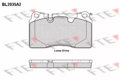 Комплект тормозных колодок, дисковый тормоз FTE купить