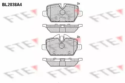 Комплект тормозных колодок, дисковый тормоз FTE купить