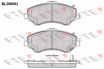 Комплект тормозных колодок, дисковый тормоз FTE купить