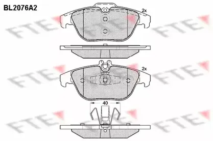 Комплект тормозных колодок, дисковый тормоз FTE купить