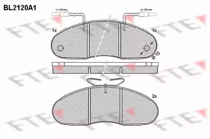 Комплект тормозных колодок, дисковый тормоз FTE купить