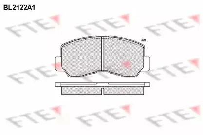 Комплект тормозных колодок, дисковый тормоз FTE купить