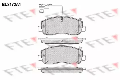 Комплект тормозных колодок, дисковый тормоз FTE купить