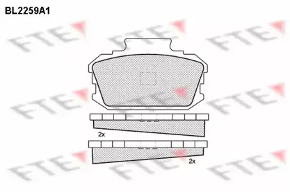 Комплект тормозных колодок, дисковый тормоз FTE купить