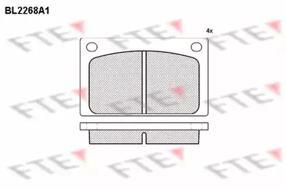 Комплект тормозных колодок, дисковый тормоз FTE купить