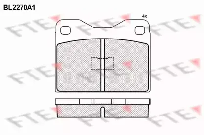 Комплект тормозных колодок, дисковый тормоз FTE купить