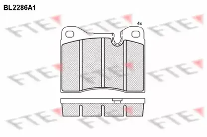 Комплект тормозных колодок, дисковый тормоз FTE купить
