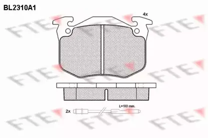 Комплект тормозных колодок, дисковый тормоз FTE купить