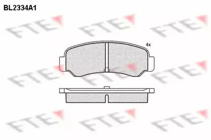 Комплект тормозных колодок, дисковый тормоз FTE купить
