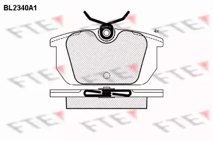 Комплект тормозных колодок, дисковый тормоз FTE купить