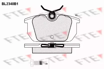 Комплект тормозных колодок, дисковый тормоз FTE купить