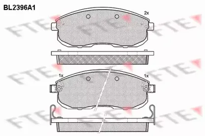 Комплект тормозных колодок, дисковый тормоз FTE купить