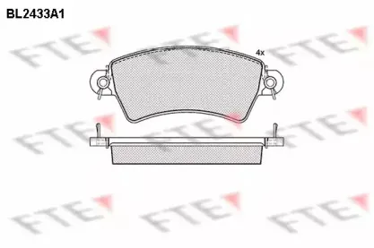 Комплект тормозных колодок, дисковый тормоз FTE купить