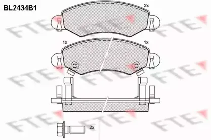 Комплект тормозных колодок, дисковый тормоз FTE купить