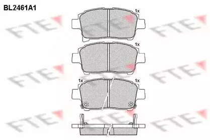 Комплект тормозных колодок, дисковый тормоз FTE купить