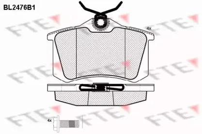 Комплект тормозных колодок, дисковый тормоз FTE купить