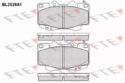 Комплект тормозных колодок, дисковый тормоз FTE купить