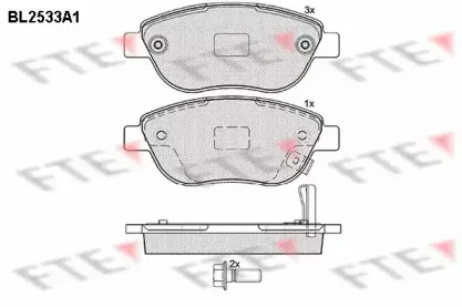 Комплект тормозных колодок, дисковый тормоз FTE купить