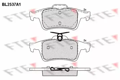 Комплект тормозных колодок, дисковый тормоз FTE купить