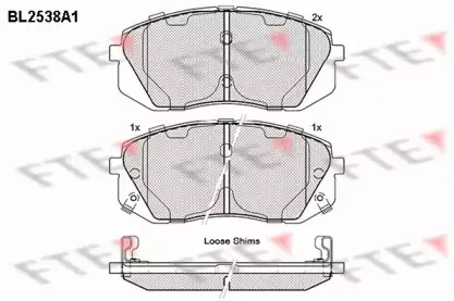 Комплект тормозных колодок, дисковый тормоз FTE купить