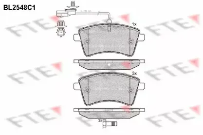 Комплект тормозных колодок, дисковый тормоз FTE купить