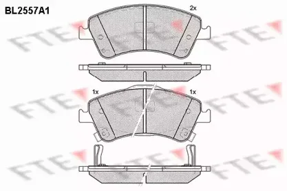 Комплект тормозных колодок, дисковый тормоз FTE купить