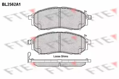 Комплект тормозных колодок, дисковый тормоз FTE купить