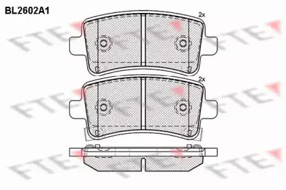 Комплект тормозных колодок, дисковый тормоз FTE купить