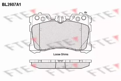 Комплект тормозных колодок, дисковый тормоз FTE купить