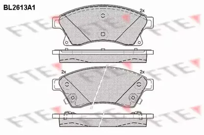 Комплект тормозных колодок, дисковый тормоз FTE купить